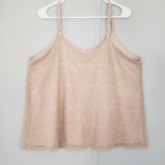 Torrid Beige Lace and Super Soft V-Neck Swing Cami - Picture 9 of 12